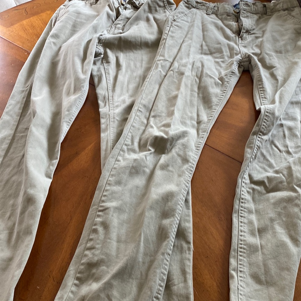 Basic Editions khakis -2 pair size xl (14/16) boys uniform pants